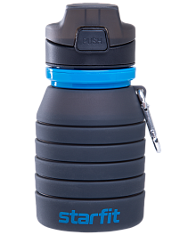 Бутылка для воды FB-100, с карабином, складная, серая