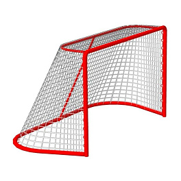 Сетка хоккей D-5,0мм, яч. 40*40 (1,25*1,85*1,30 м), белый, с повышенной светостабилизацией